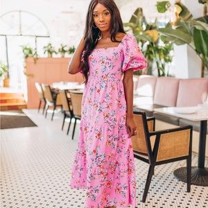 Buddy love posie pink puff sleeve dress